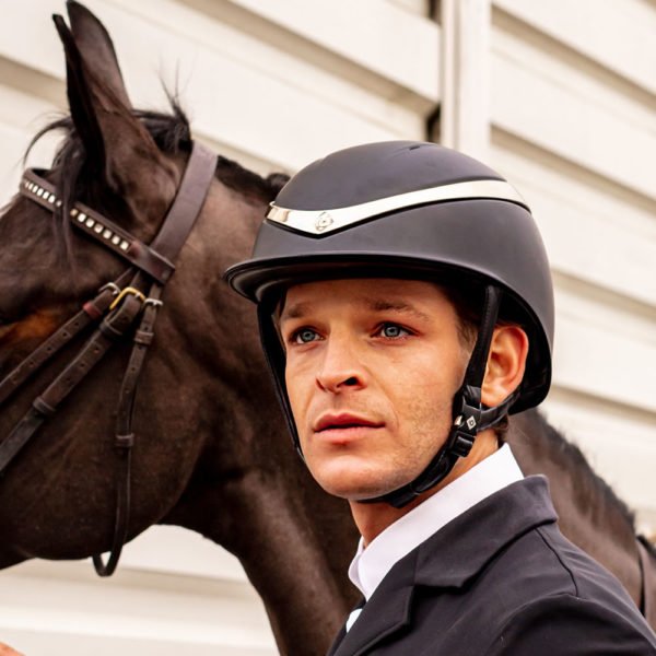 Charles Owen Black Matte Standard Halo Riding Helmet - Country Ways