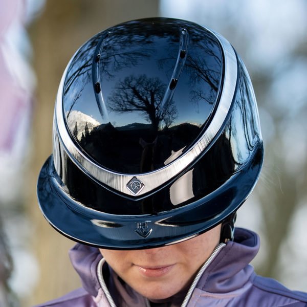 Charles Owen Halo Black Gloss Riding Hat - Country Ways