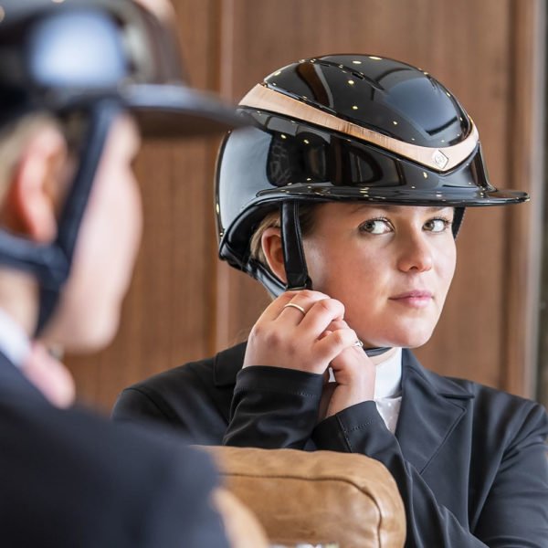 Charles Owen Halo Black Gloss Riding Hat - Country Ways