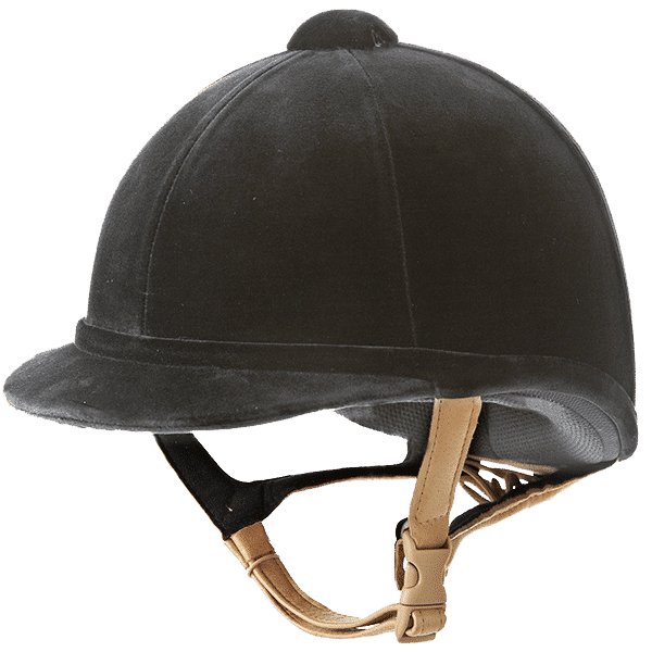 Charles Owen Hampton Velvet Riding Helmet - Country Ways