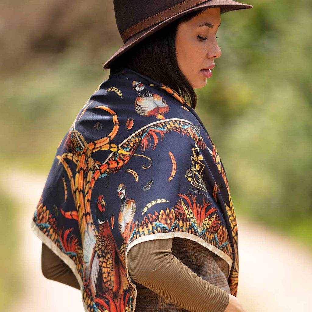 Clare Haggas Heads or Tails Large Silk - Country Ways