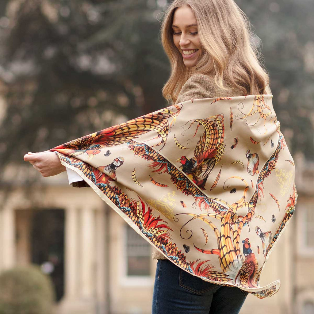 Clare Haggas Heads or Tails Large Silk - Country Ways