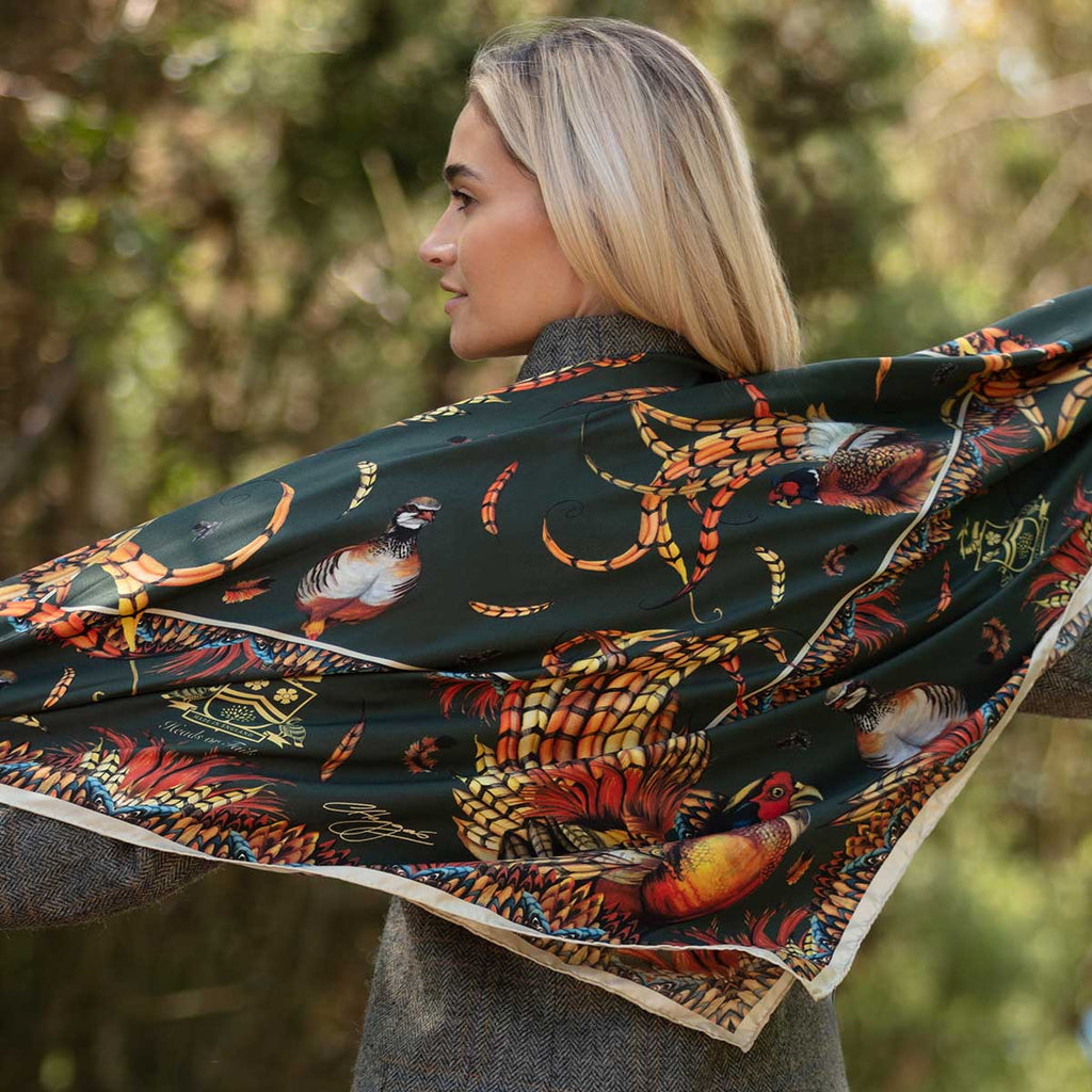 Clare Haggas Heads or Tails Large Silk - Country Ways