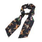 Clare Haggas Medium Hair Scrunchie Walk on the Wild Side Navy - Country Ways