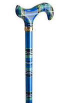 Classic Canes Derby Adjustable - Blue Tartan - Country Ways