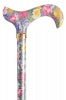 Classic Canes Extending Derby Lavender Floral Walking Stick - Country Ways