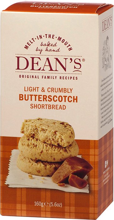 Dean's Butterscotch Shortbread 160g - Country Ways