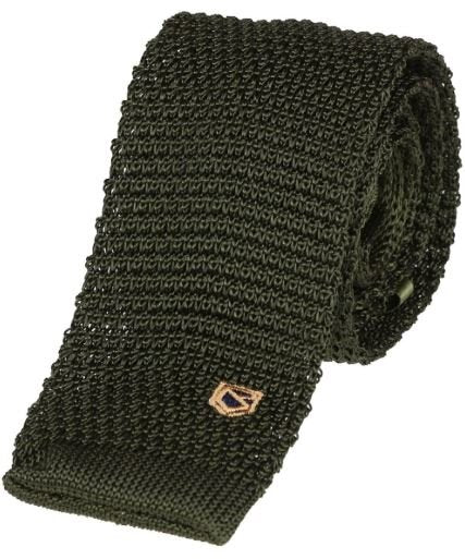 Dubarry Knockroe Knitted Tie Olive One Size - Country Ways
