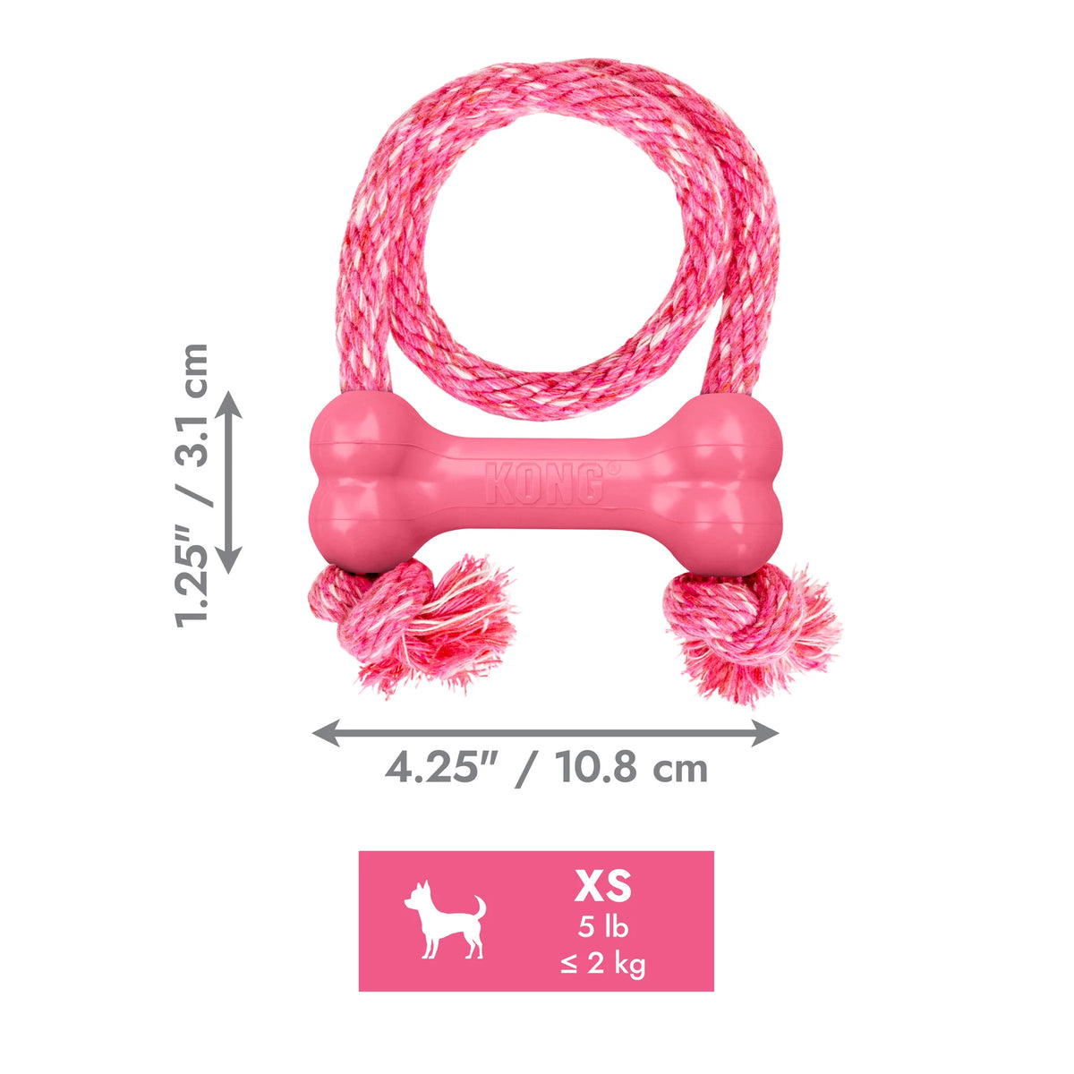 KONG Puppy Goodie Bone w/ Rope