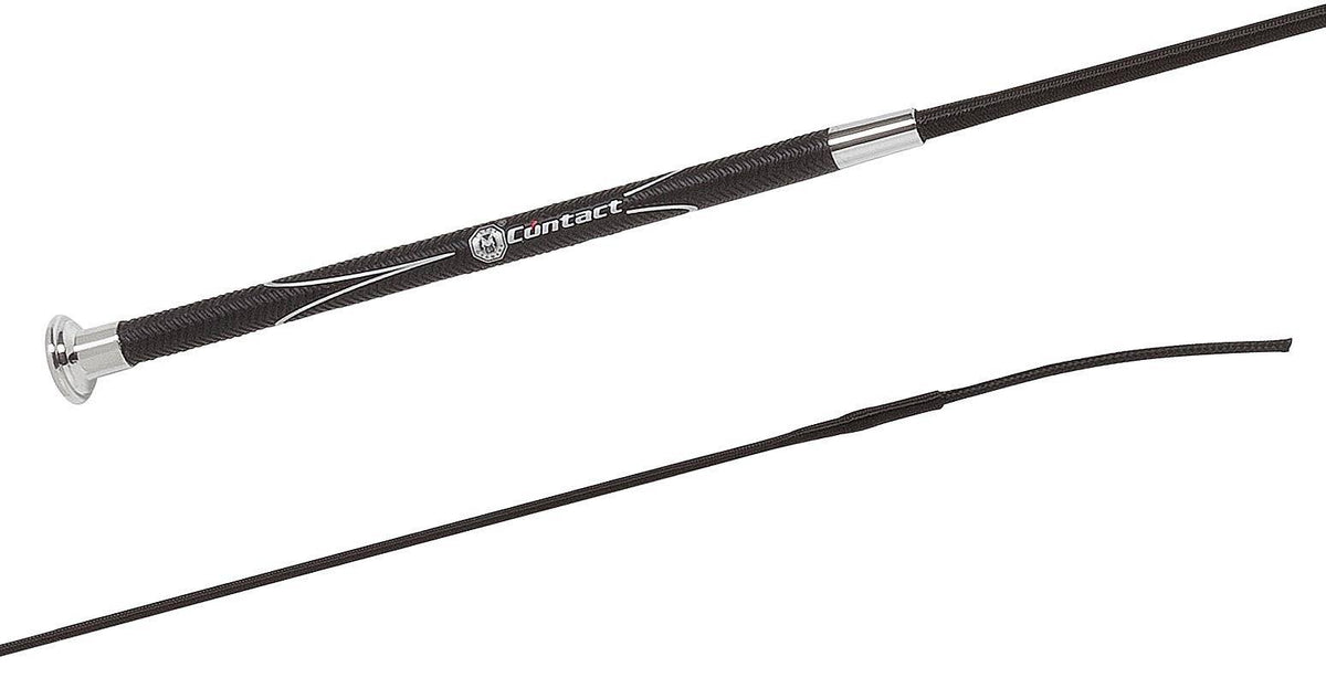 Fleck Contact Dressage Whip Black 130cm - Country Ways