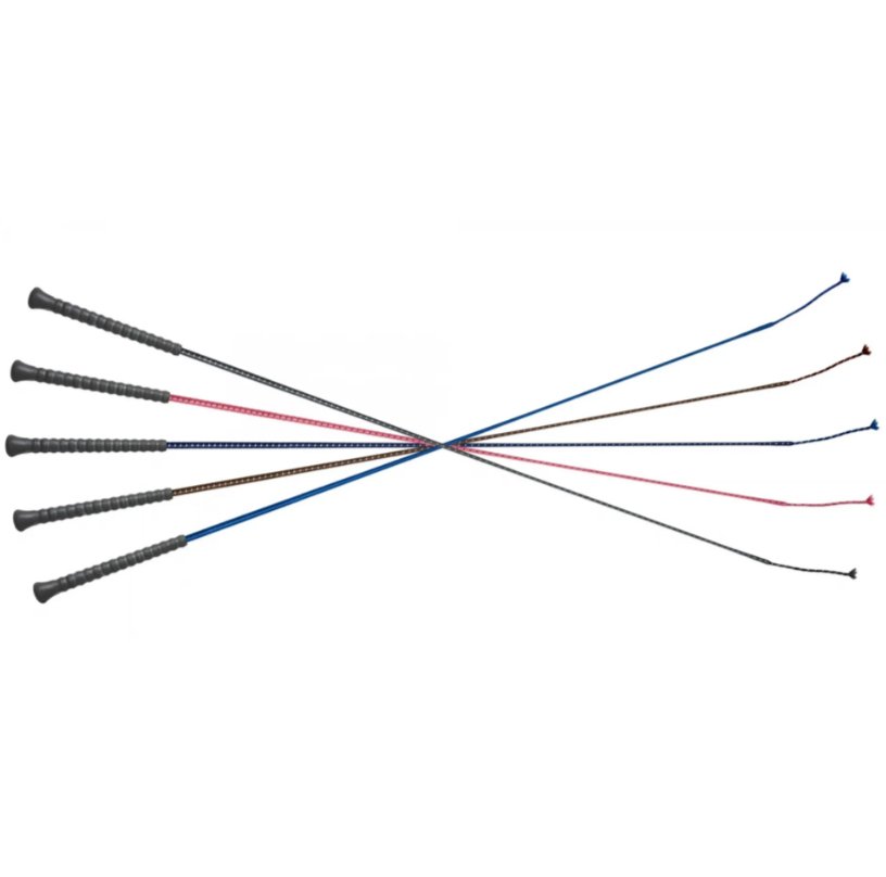 Fleck Dressage Whips PVC Handle Assorted Colours - Country Ways