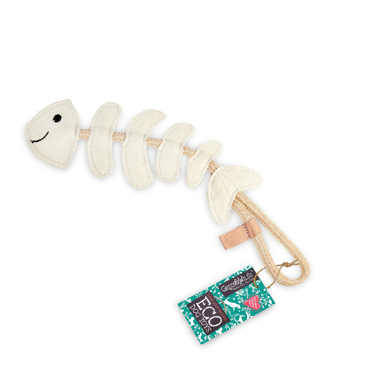 Green & Wild Thin Lizzie Bone Fish Eco Toy - Country Ways