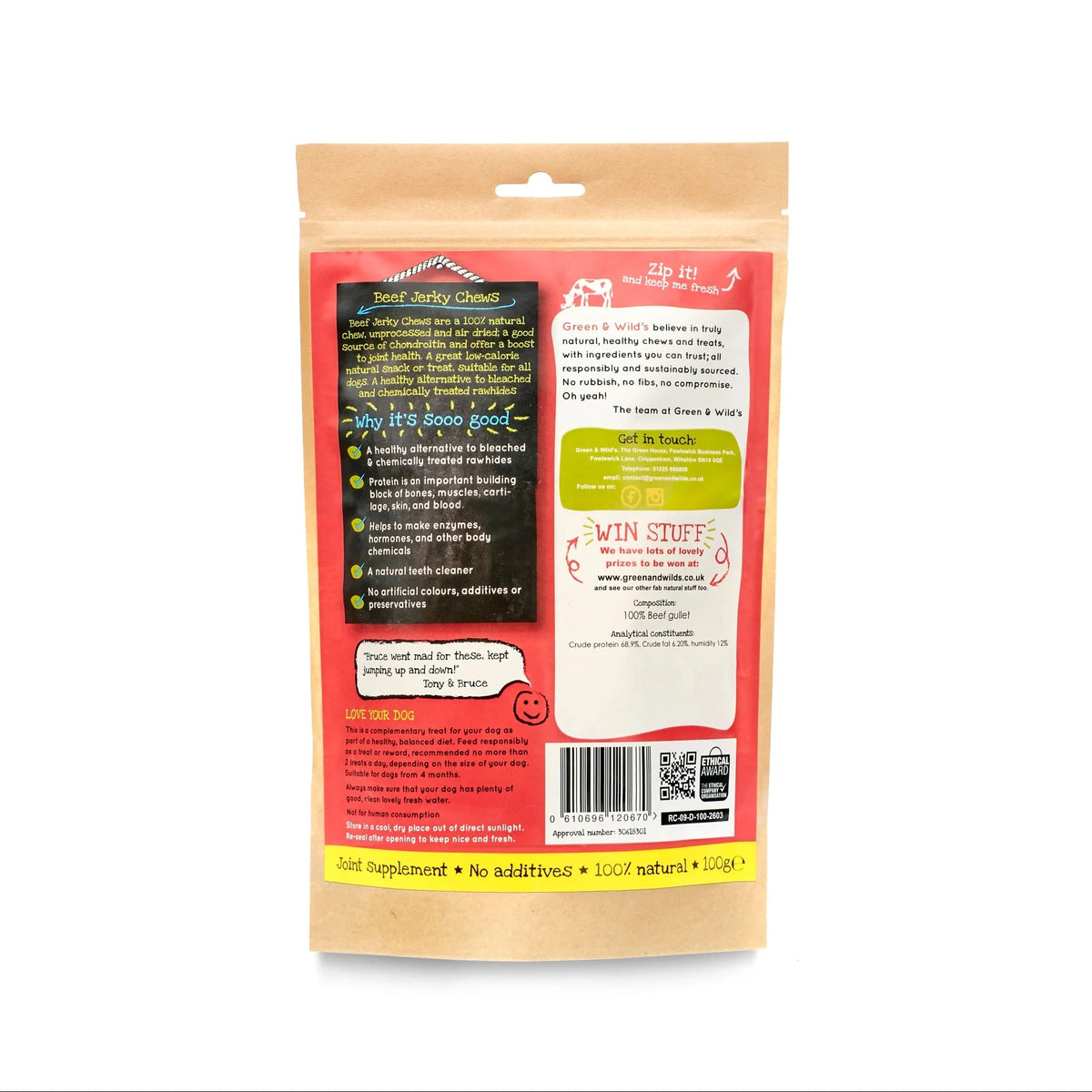 Green & Wild's Beef Jerky Chews - Country Ways