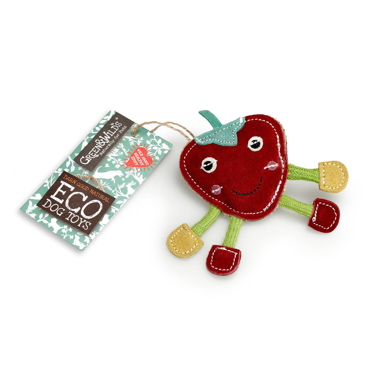 Green & Wilds Steve the Strawberry Dog Toy - Country Ways