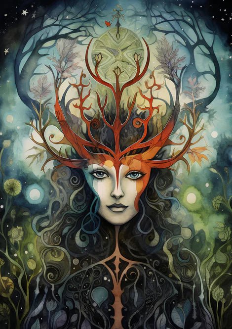 Greeting Card - Elen Of The Ways by A.K. Skipsey - Country Ways