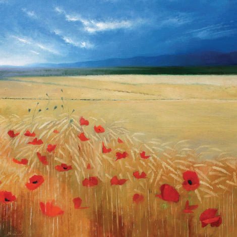 Greeting Card - Poppies & Wheat by Heather Blanchard - Country Ways