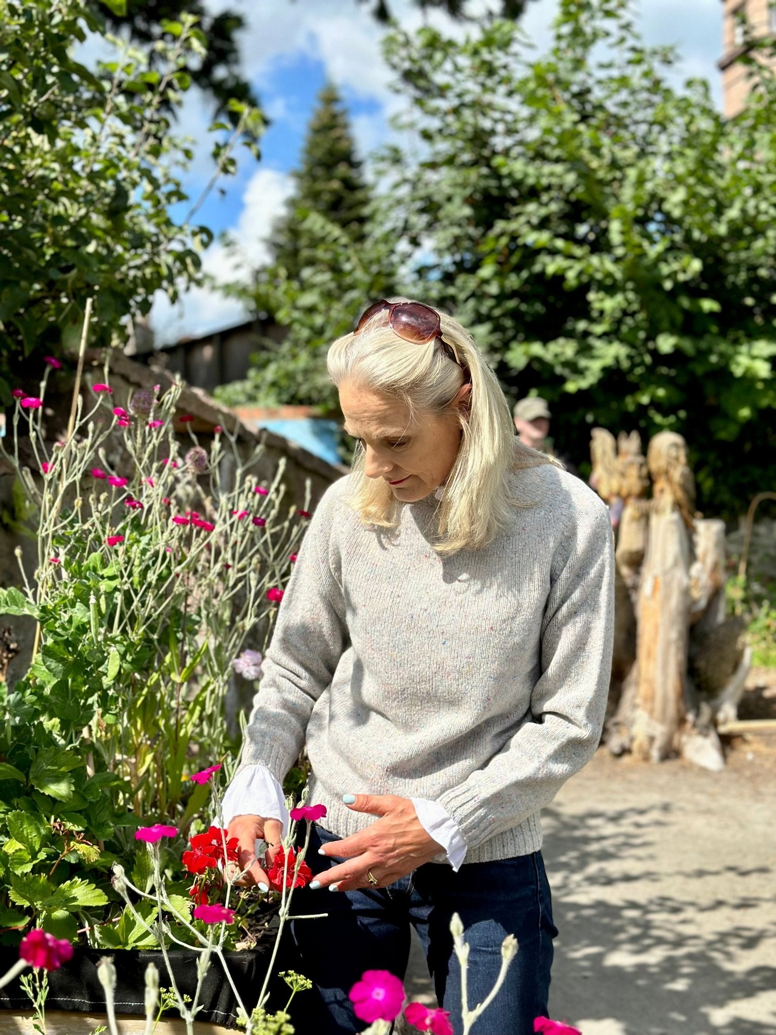 Harley of Scotland Women's Crew Neck Sweater Country Ways