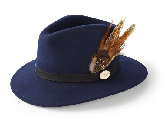 Hicks & Brown Suffolk Fedora Hat (Gamebird Feather)