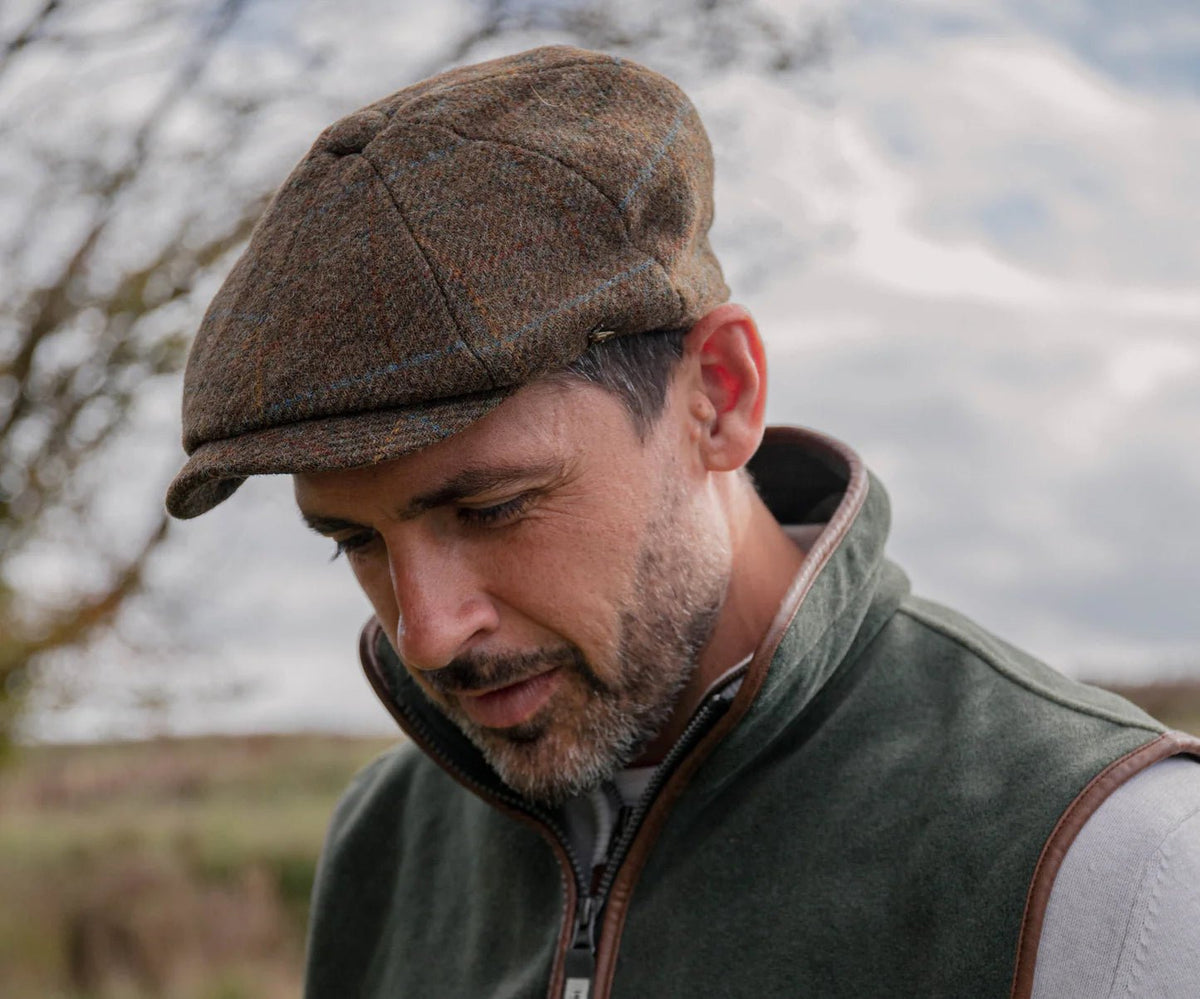 Hicks & Brown Felsham Tweed Baker Boy Cap - Country Ways