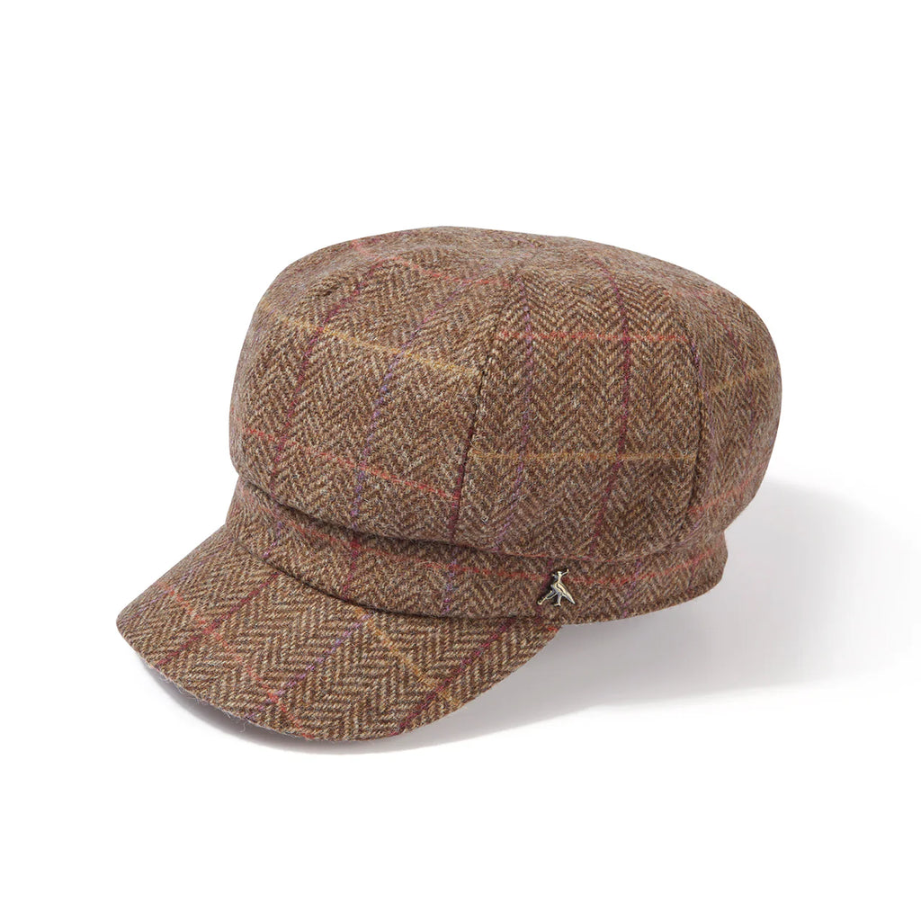 Hicks & Brown Women's Higham Tweed Baker Boy Cap