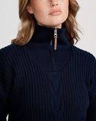 Holebrook Sweden Women's Valborg Knitted Windproof T - Neck Sweater - Country Ways