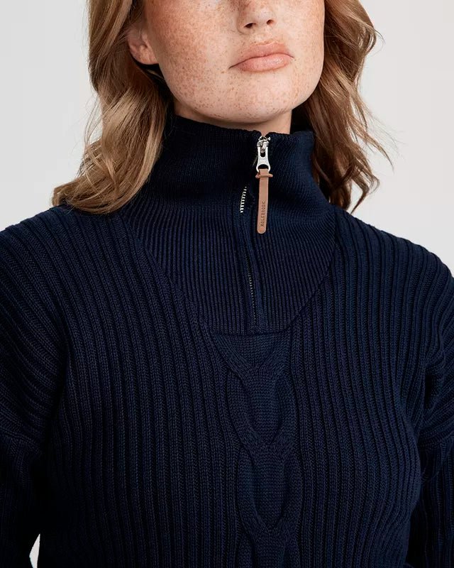 Holebrook Sweden Women's Valborg Knitted Windproof T - Neck Sweater - Country Ways