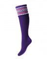 House Of Cheviot Lady Fairisle Sock Thistle - Country Ways