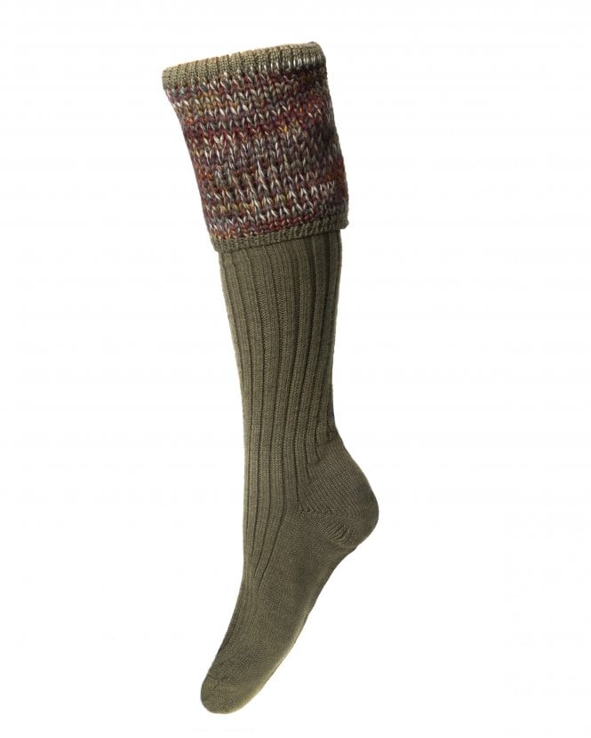 House of Cheviot Lady Katrine Sock Dark Olive - Country Ways