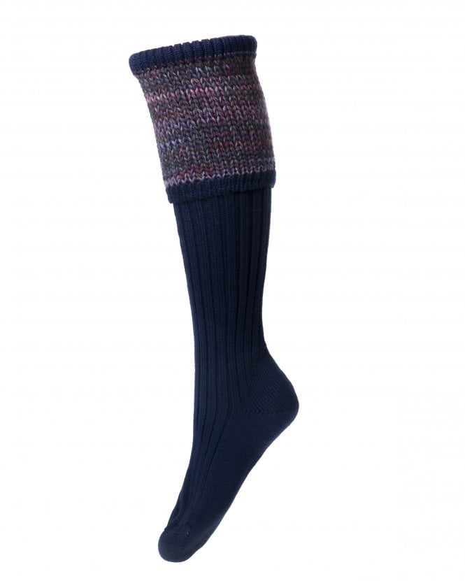 House of Cheviot Lady Katrine Sock Navy - Country Ways