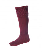 House Of Cheviot Men's Rannoch Sock Burgundy - Country Ways