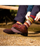House Of Cheviot Men's Stripy Short Sock - Country Ways