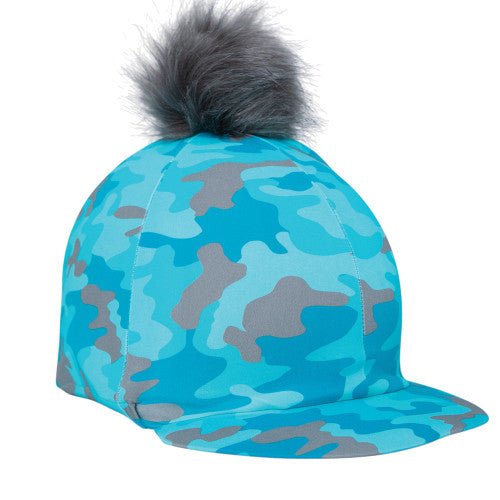 Hy Equestrian Dynaforce Hat Silk Pacific/Grey - Country Ways
