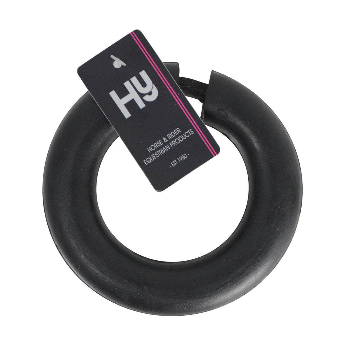 HY Fetlock Ring with Leather Strap - Black - One Size - Country Ways