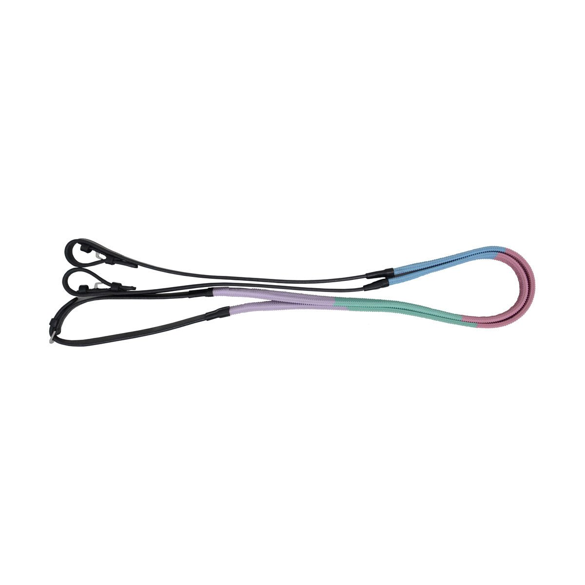 Hy Rubber Covered Training Reins Lilac/Ice Mint/Pink/Baby Blue - Country Ways