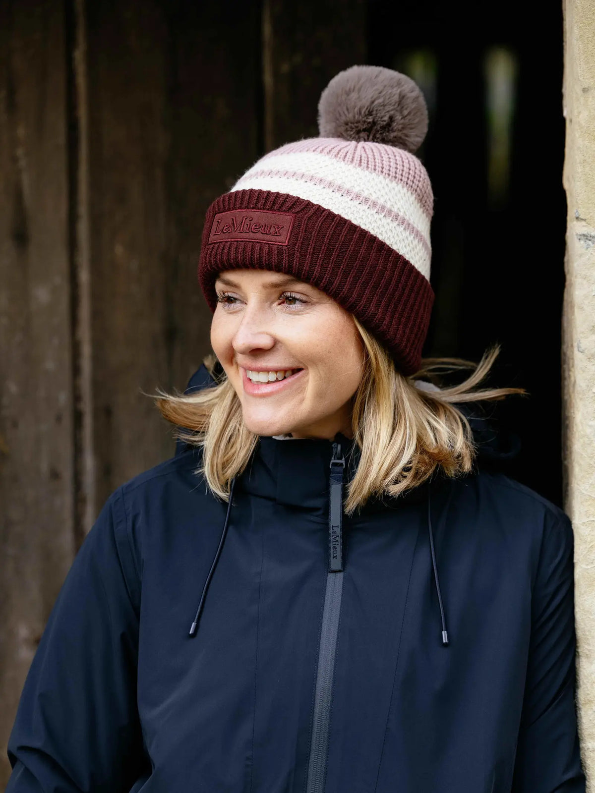 LeMieux X Sealskinz Waterproof Stripe Beanie AW26