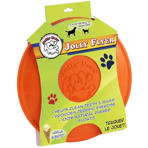 Jolly Flyer Dog Toy - Orange - 7.5 - Country Ways