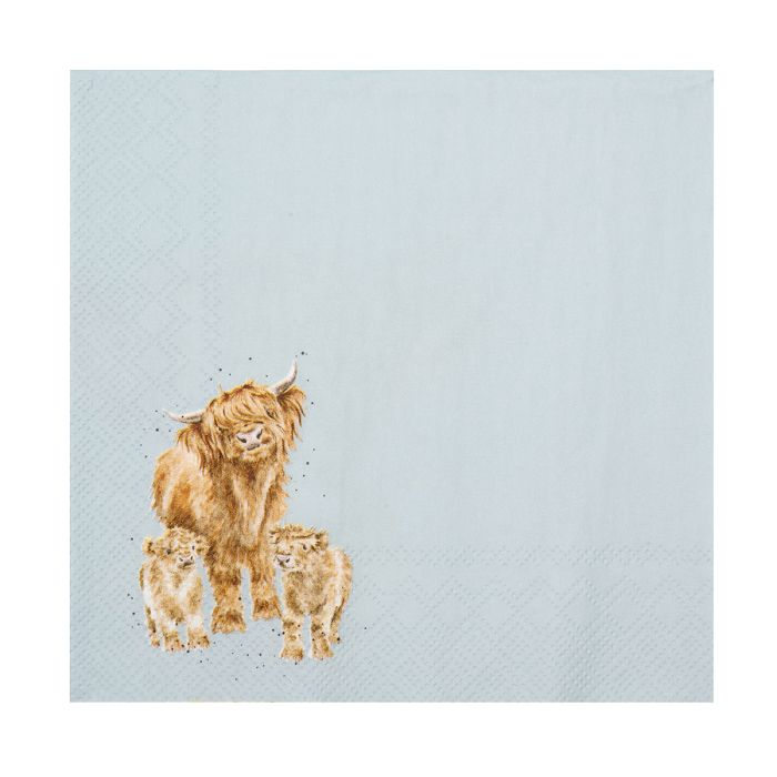 Wrendale 'Daisy Cow' Highland Cow Lunch Napkins