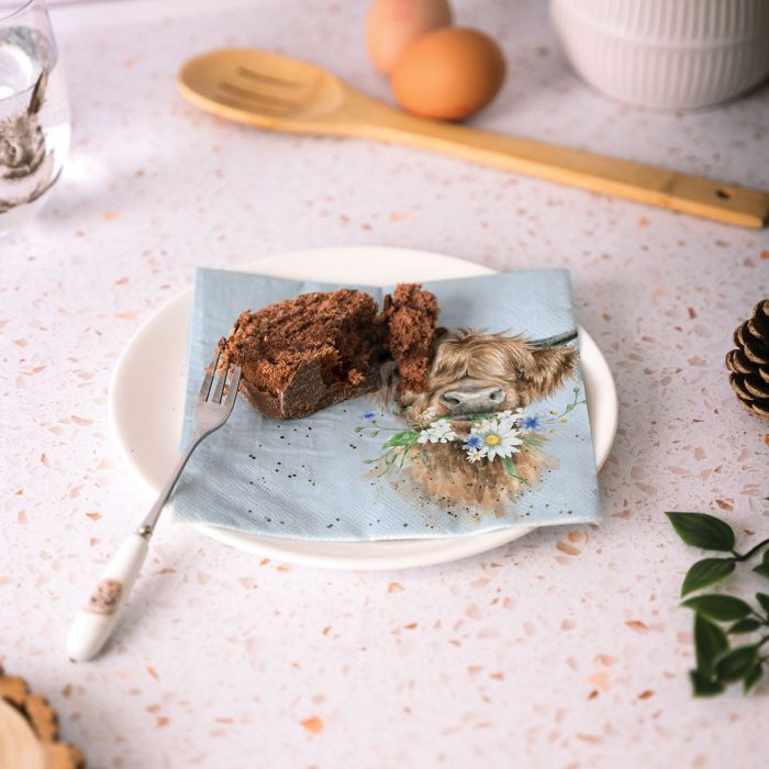 Wrendale 'Daisy Cow' Highland Cow Lunch Napkins