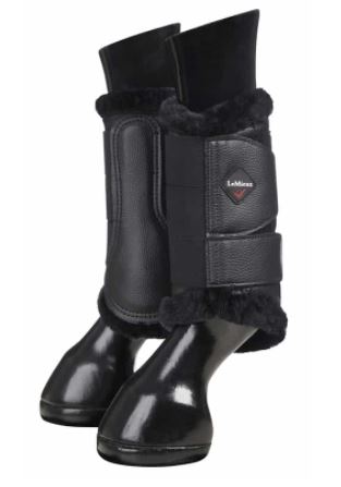 LeMieux Fleece Brushing Boots Black/Black - Country Ways