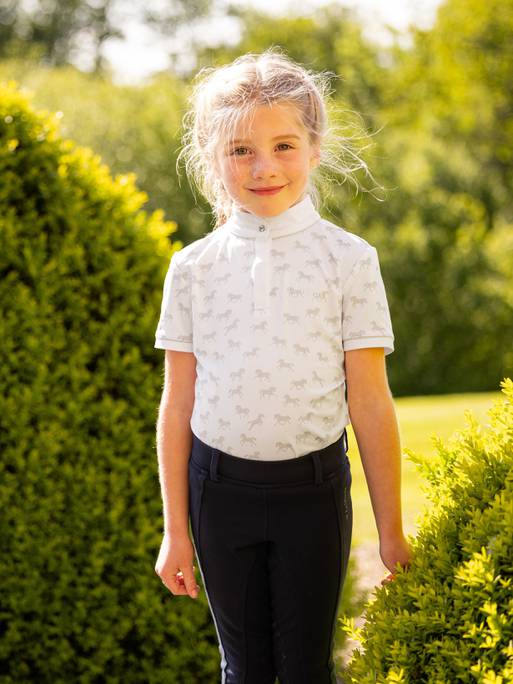Chemise De Concours LeMieux Young Rider Eva - Manches Courtes - Enfants 7-14 Ans