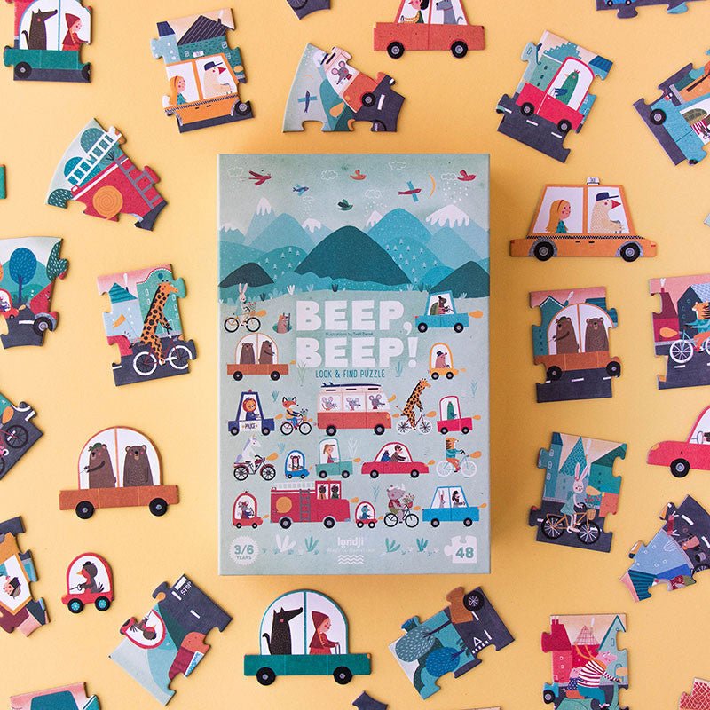 Londji Beep, Beep Look & Find Puzzle - Country Ways