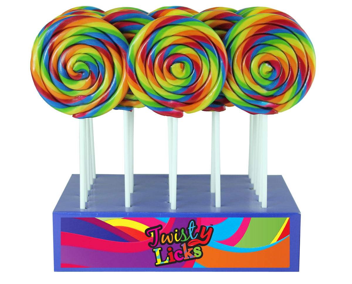 Twisty Licks Maxi Spiral Rainbow Lolly