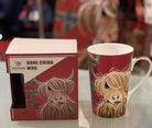 McMoo Tartan Paint Bone China Mug - Country Ways