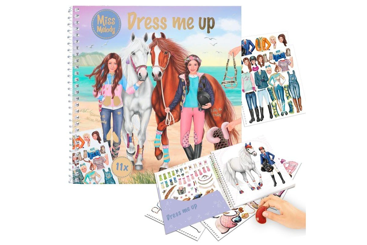 Miss Melody Dress me up sticker book. - Country Ways
