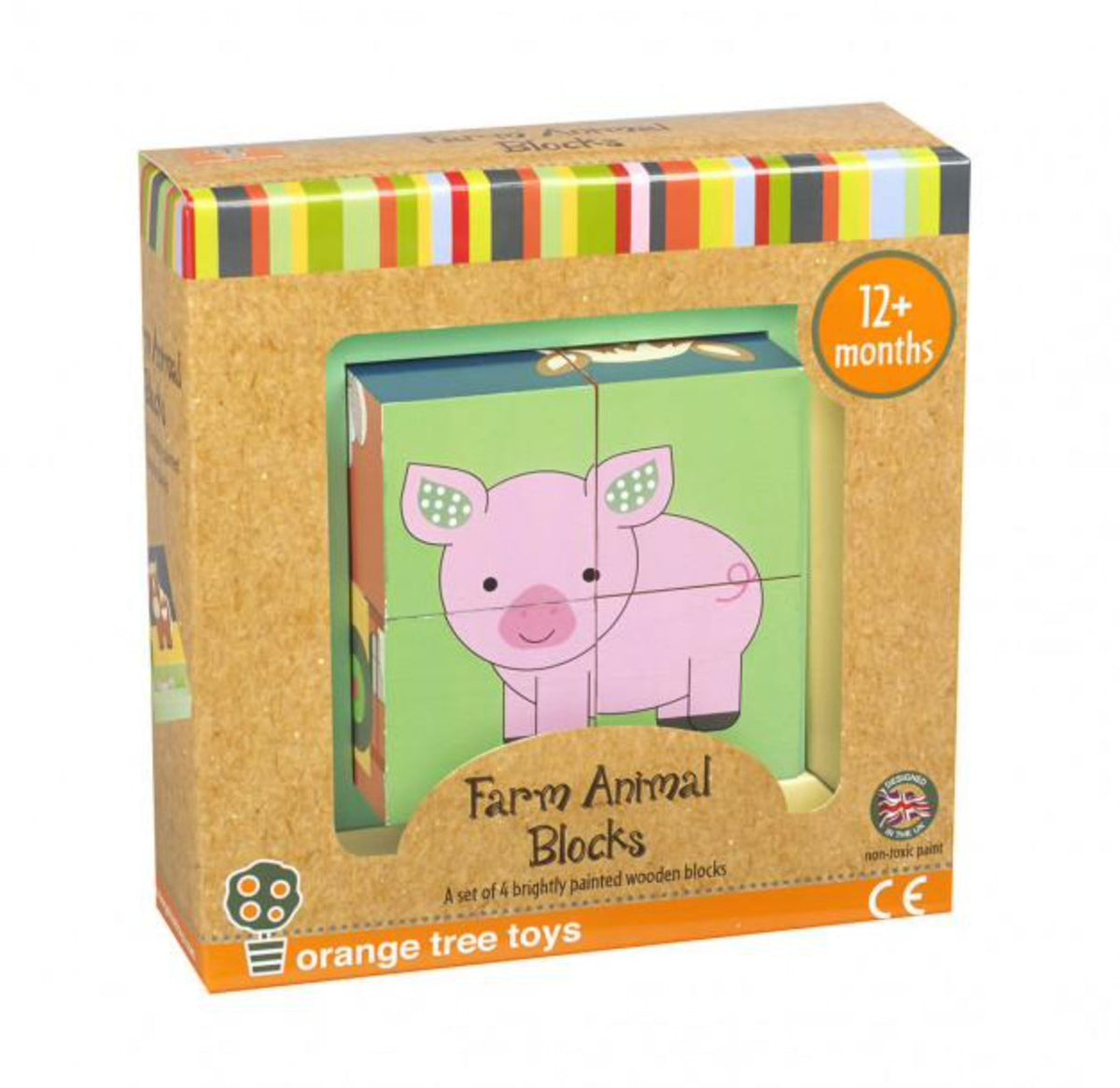 Orange Tree Toys Fram Animal Blocks - Country Ways