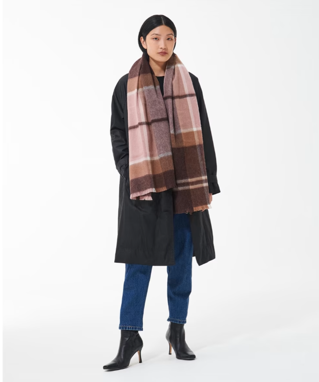 Barbour tartan online scarf womens