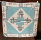Sally Chapman Collection Silk Scarf Ponies & Pavillions Blue - Country Ways