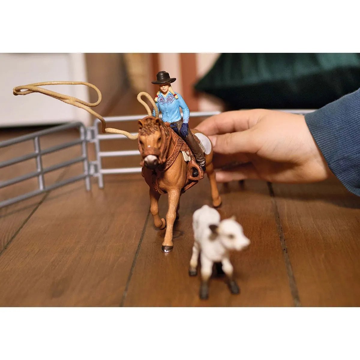 Schleich Farm World Cowgirl Team Roping Fun - Country Ways