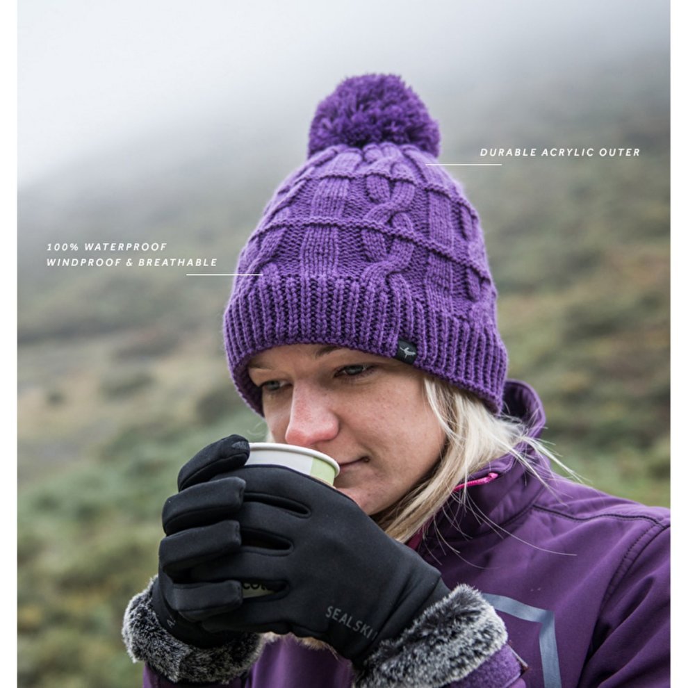 Sealskinz Waterproof Cable Knit Bobble Hat - Main Image