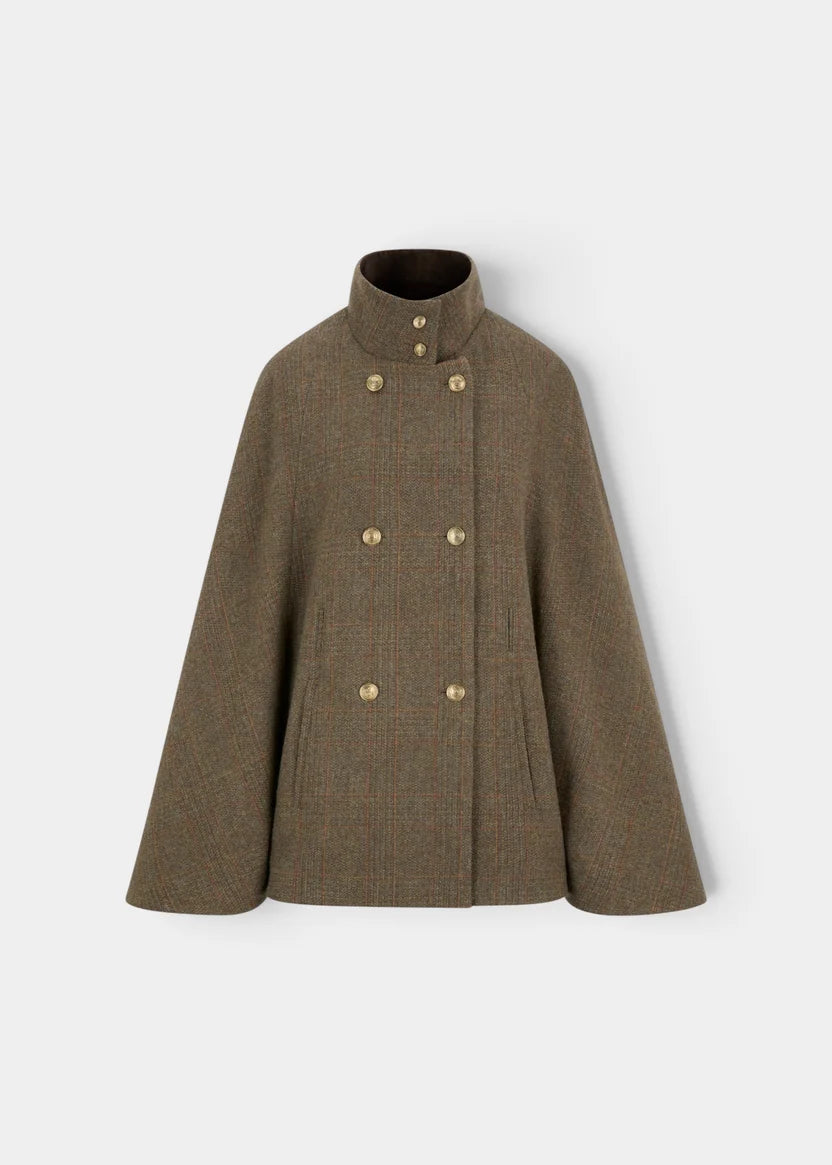 Alan Paine Women's Surrey Tweed Water Repellent Cape